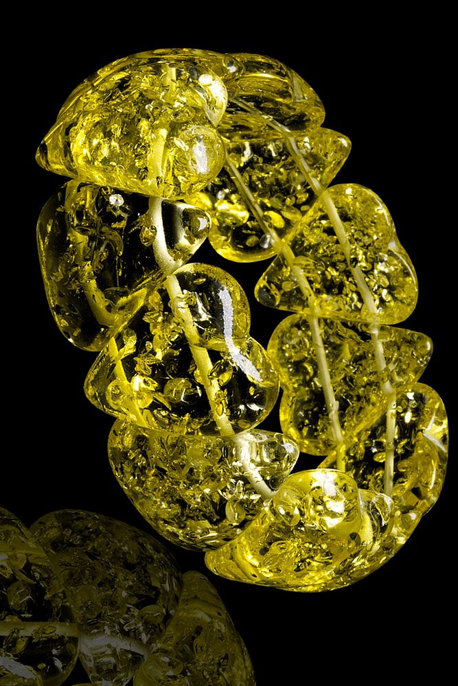 Sertifikalı Sarı Unisex Rolex Beyrut Fosilli Damla Kehribar Bileklik