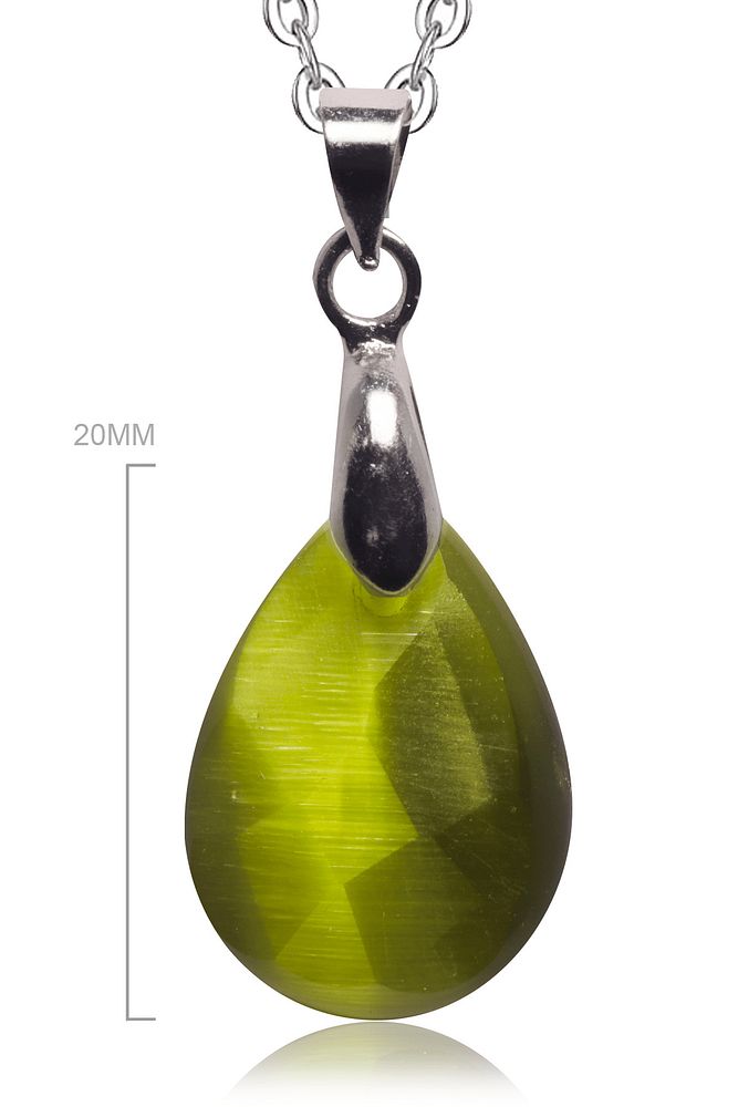 Sertifikalı Fasetli Doğal Zebercet Peridot Taşı Kolye