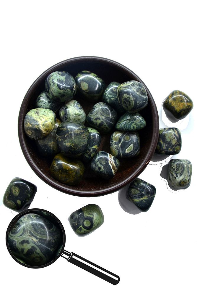 Sertifikalı Tamburlanmış Serpantin Taşı Kütle (Yılan Taşı)