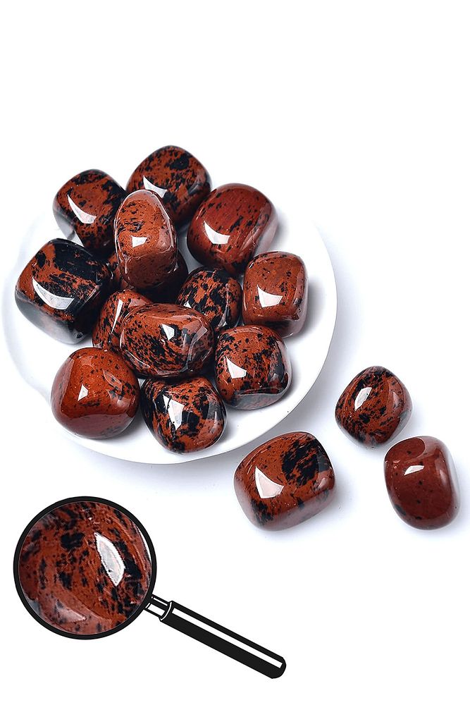 Sertifikalı Tamburlanmış Kahverengi Obsidyen Taşı Kütle