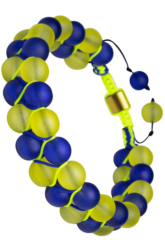 Sarı Lacivert Kuvars Taşı Bileklik