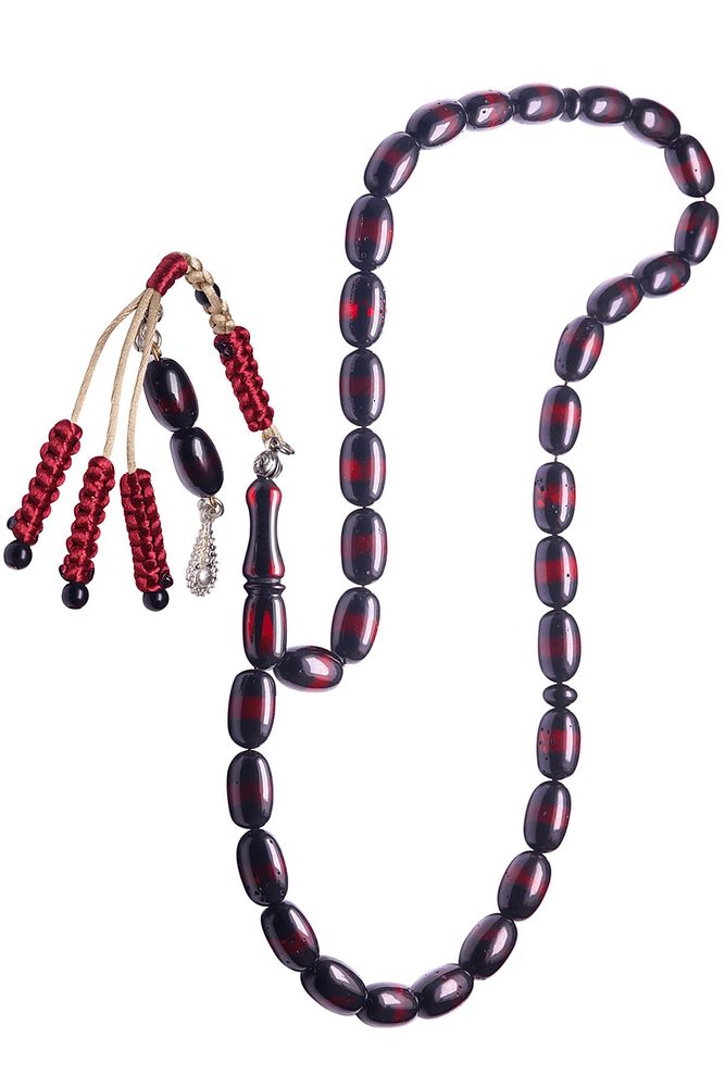 Sürmeli Iri Boy Kapsül Ateş Kehribar Tesbih