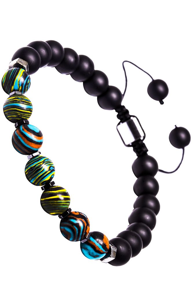 Sertifikalı Doğal Oniks Malahit Taşı Bileklik