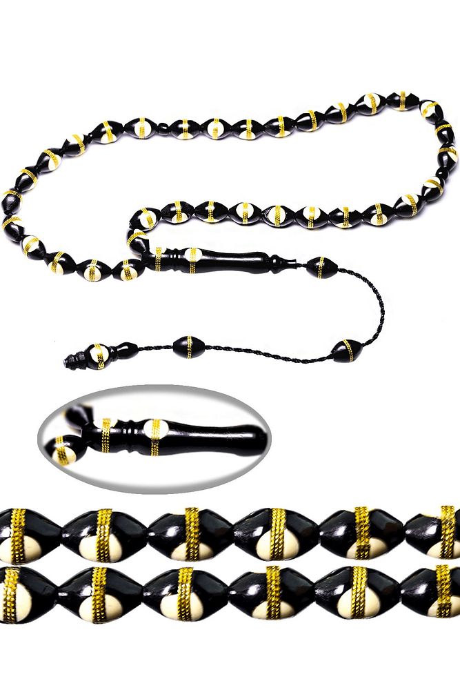 Sistemli Arpa Kesim Sedef Ve Pirinç Işlemeli Kuka Tesbih