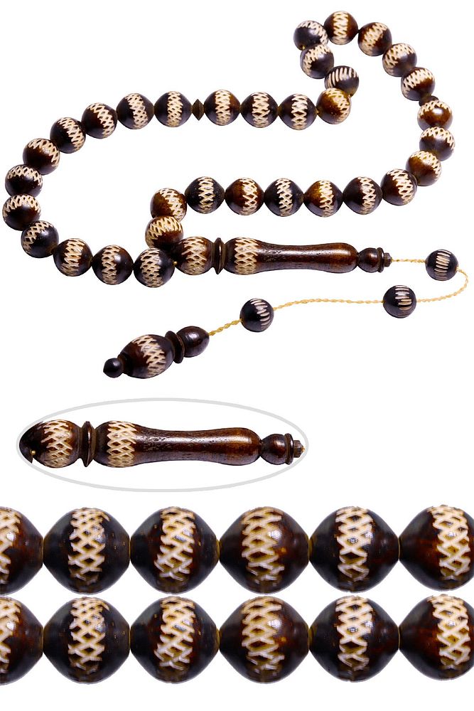 Sistemli Küre Kesim Oyma Işcilikli Özel Kuka Tesbih