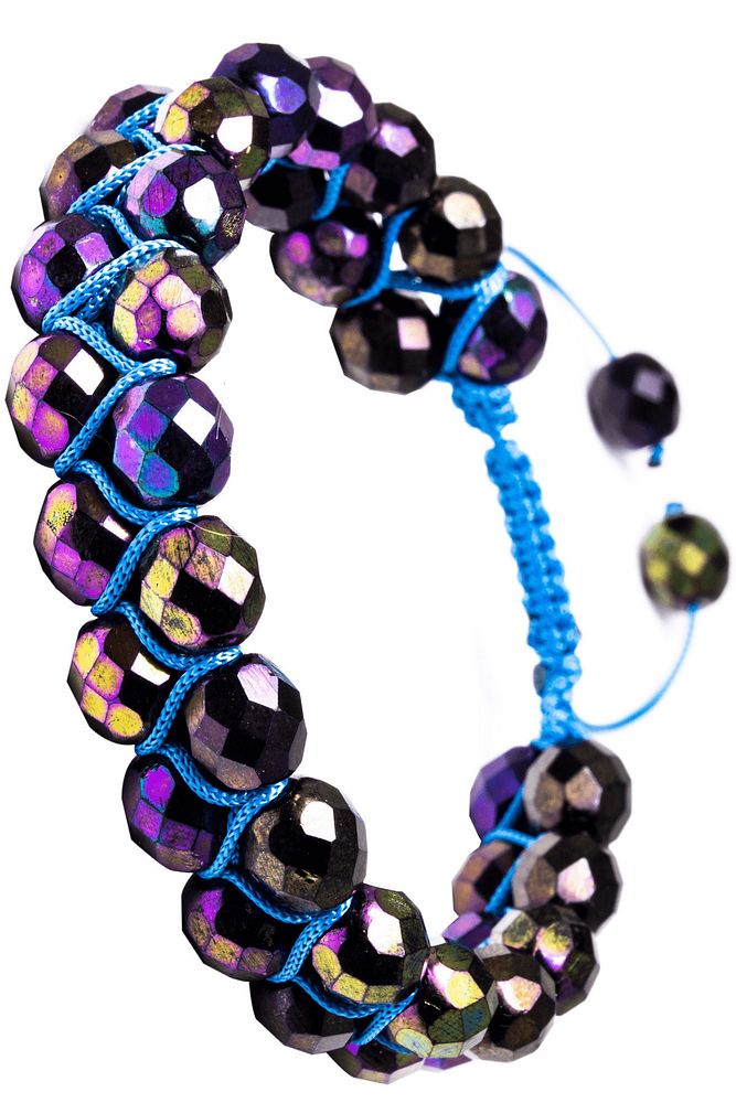 Mavi Makrome Hematit Bileklik