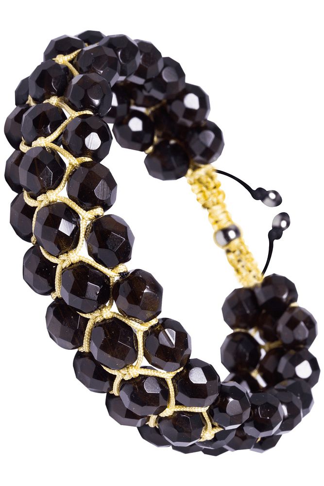 Krem Makrome Dumanlı Kuvars Bileklik