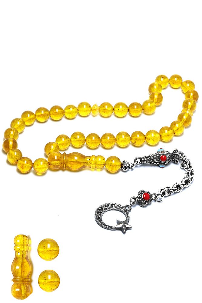 Şeffaf Küre Kesim Ukrayna Damla Kehribar Tesbih