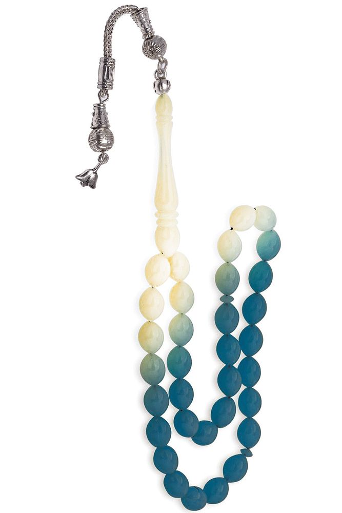 Beyzi Kesim Güneşte Renk Değiştiren Mavi Bukalemun Tesbih