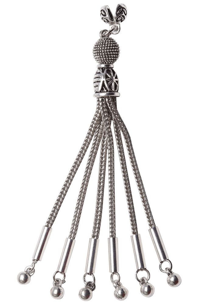 Kararmaz 6'lı Düşük Ayar Gümüş Tesbih Püskülü