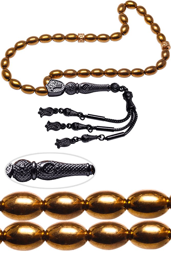 Sertifikalı Kararmaz Doğal Hematit Taşı Tesbih