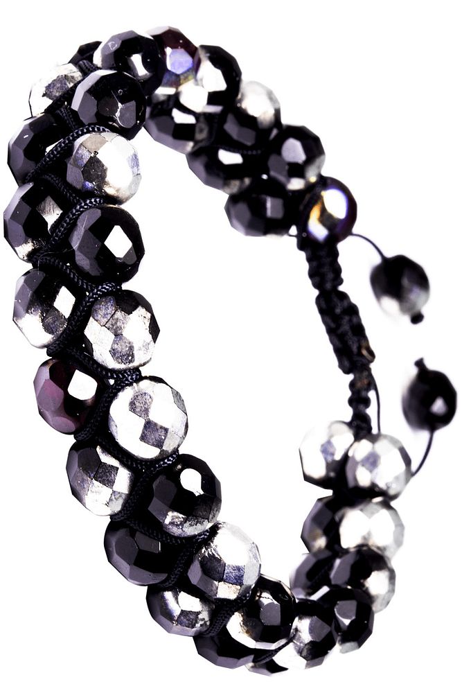 Siyah Beyaz Hematit Bileklik