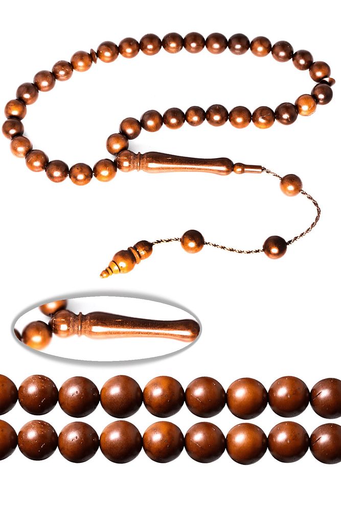 Sistemli Kahverengi Küre Kesim Kuka Tesbih