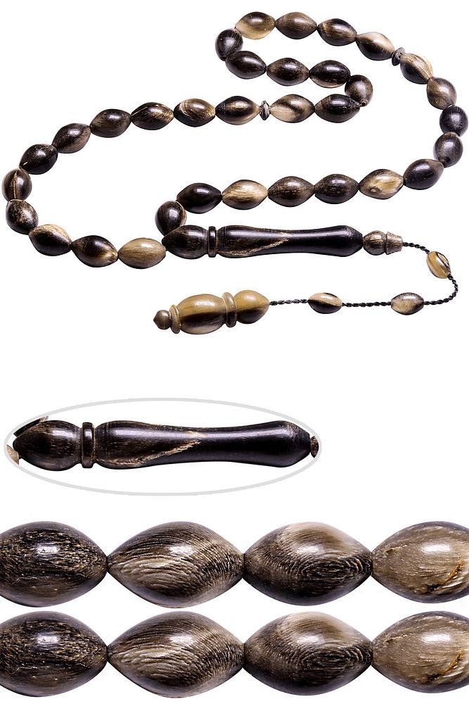 Sistemli Beyzi Kesim Bufalo Boynuzu Tesbih