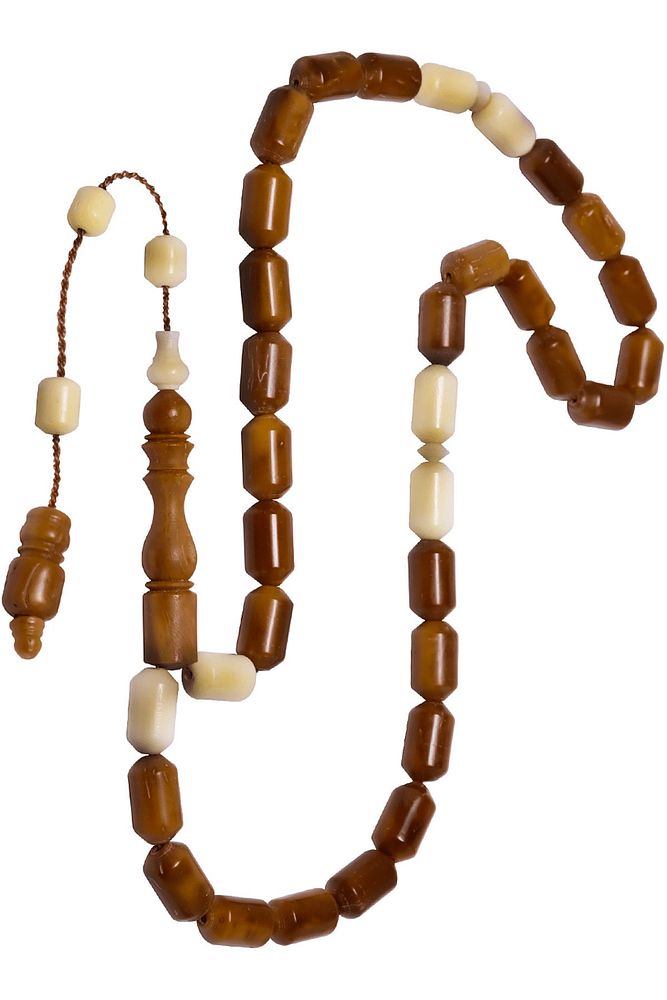 Sistemli Uçlu Kapsül Kesim Deve Kemiği Geçişli Kuka Tesbih