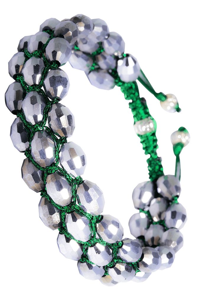 Sertifikalı Yeşil Gümüş Doğal Hematit Taşı Bileklik