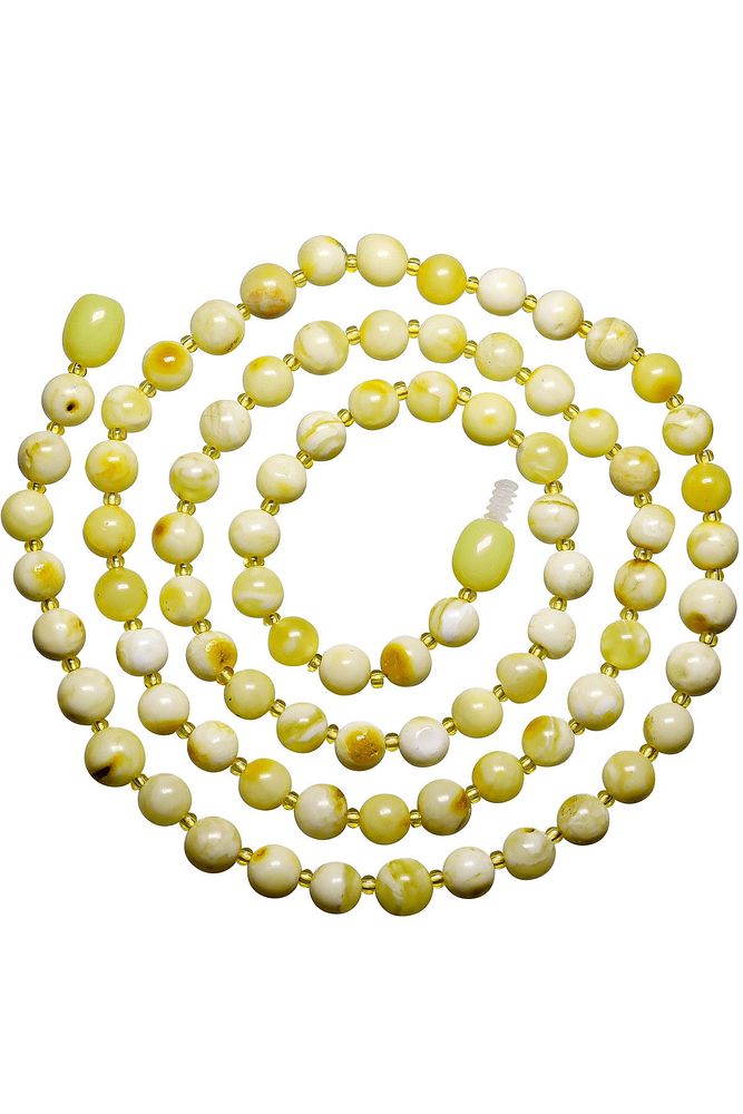 Sertifikalı Yetişkin Beyaz Renkli Kraliçe Doğal Damla Kehribar Kolye