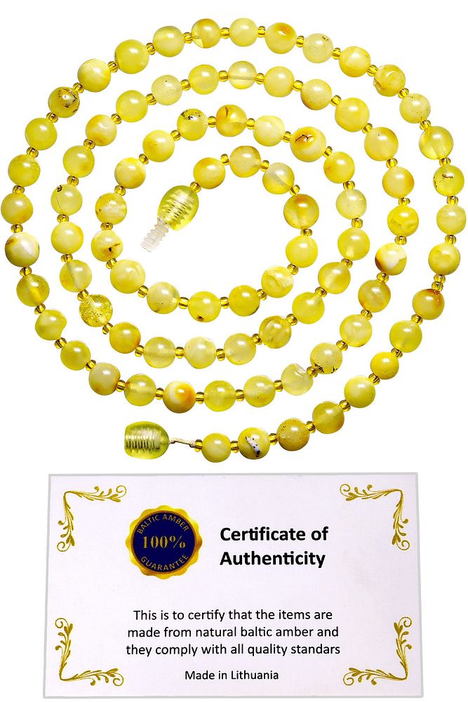 Sertifikalı Yetişkin Sarı Mat Renkli Doğal Damla Kehribar Kolye