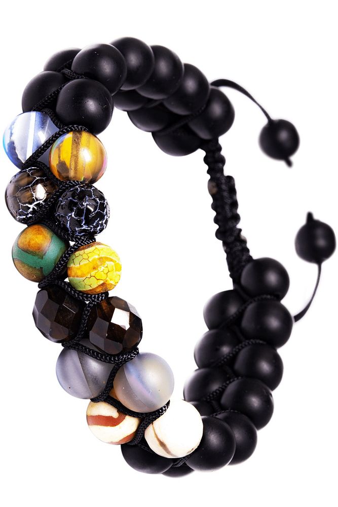 Tibet Akik Termal Kuvars Taşı 7 Çakra Bileklik