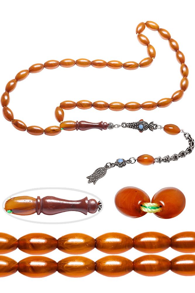 Sertifikalı Dabbas Usta Havşa Delik Osmanlı Benzetmesi Çubuk Sıkma Kehribar Tesbih