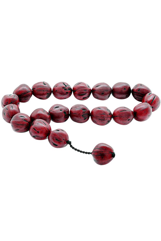 Sistemli Doğal Kesim Kırmızı Renk Maskot Andız Ağacı Efe Tesbih