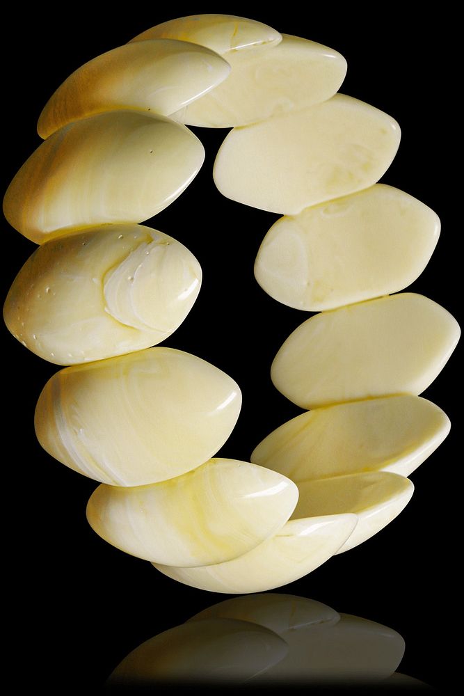 Sertifikalı Kaliningrad Renkli Uçlu Kesim Yoğun Hareli Unisex Rolex Beyrut Damla Kehribar Bileklik