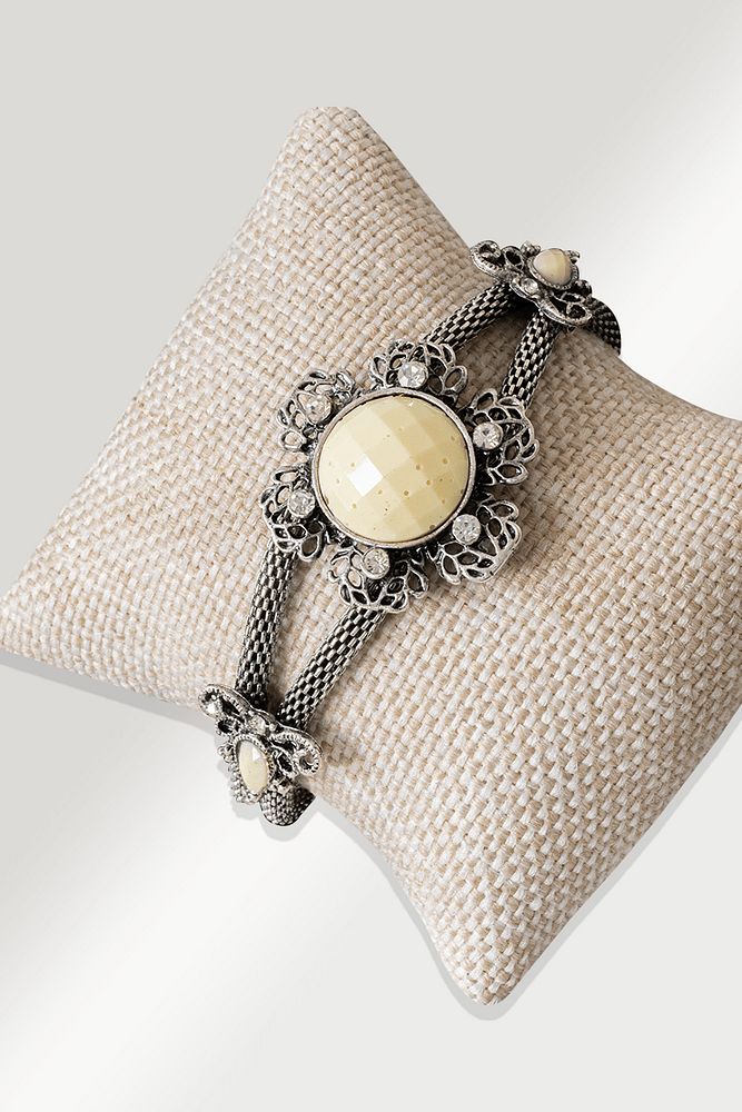 Sertifikalı Kelebek Model Sedef Taşı Bileklik - Ayarlamalı