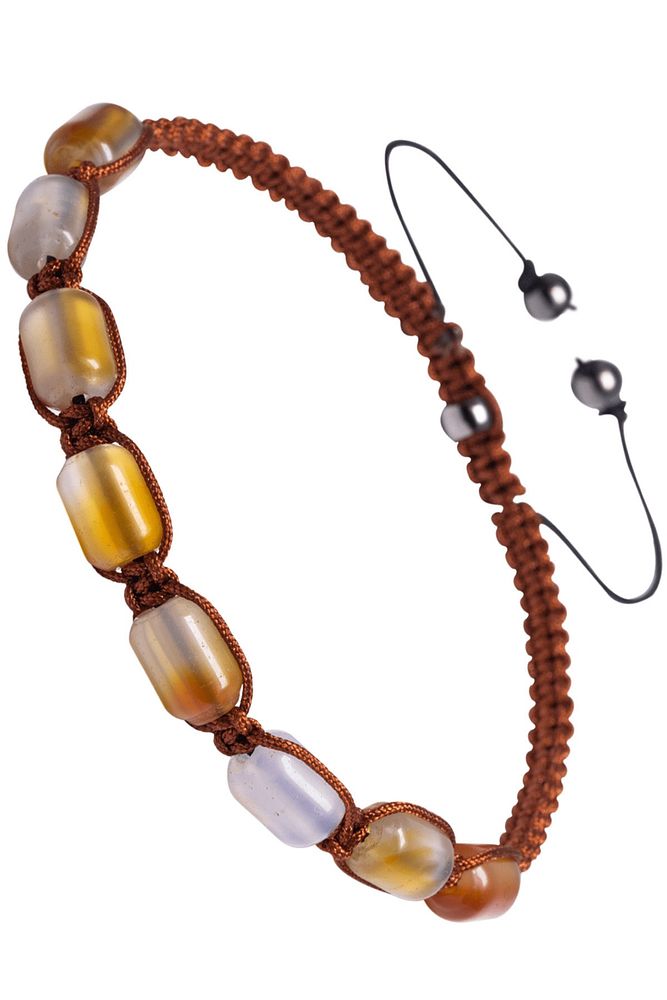 Kapsül Kesim Doğal Turuncu Akik Bileklik