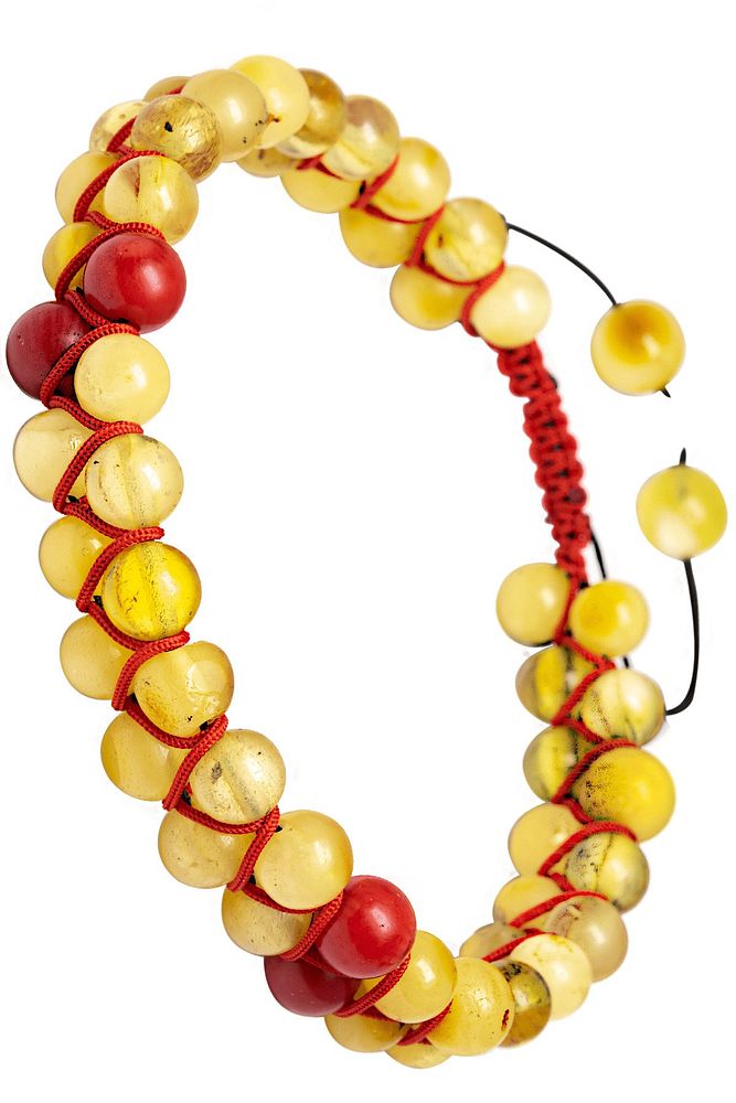 Mercan Taşı Ve Doğal Damla Kehribar Bileklik