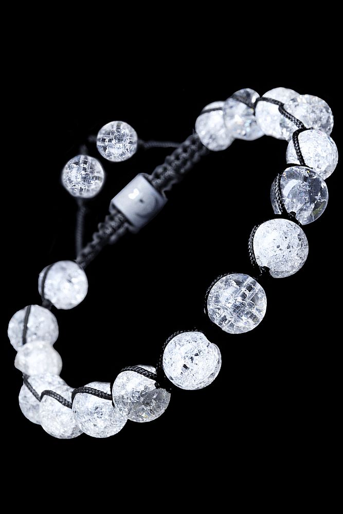 Sertifikalı 1.kalite Makrome Necef Taşı Bileklik (DAĞ KRİSTALİ)