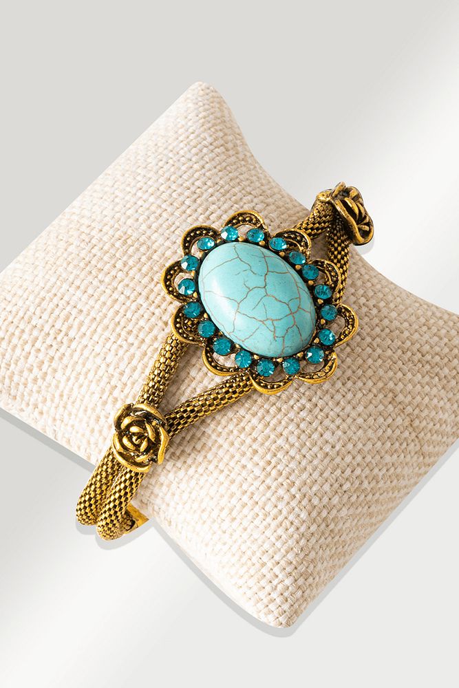 Sertifikalı Tilki Kuyruğu Model Firuze Taşı Bileklik - Ayarlamalı