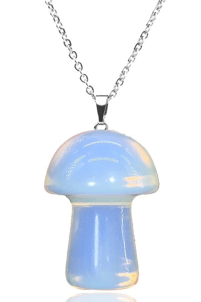 Sertifikalı Mantar Model Opal Taşı Kolye (Gümüş Aparatlı)