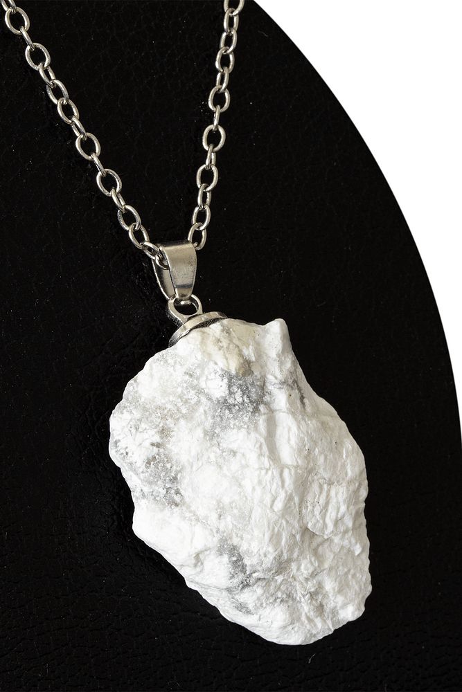 Sertifikalı Ham İşlenmemiş Havlit Taşı Kolye