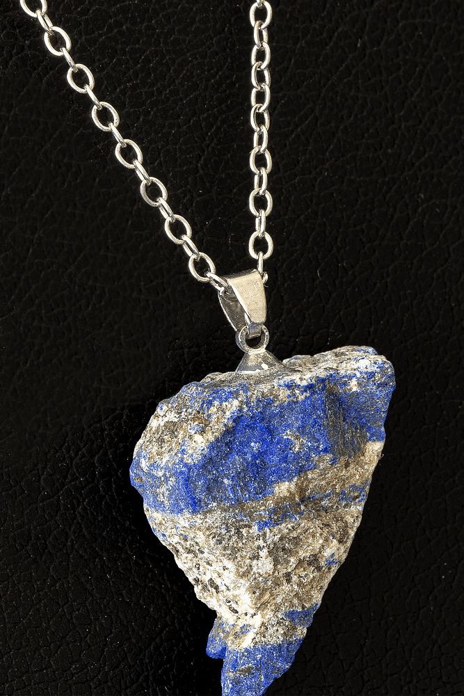 Sertifikalı Ham İşlenmemiş Lapis Lazuli Taşı Kolye