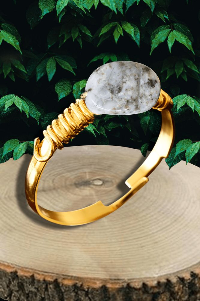 Sertifikalı Gold Kırık Taşlı İnce Model Hint Akik Taşı Yüzük - Ayarlamalı