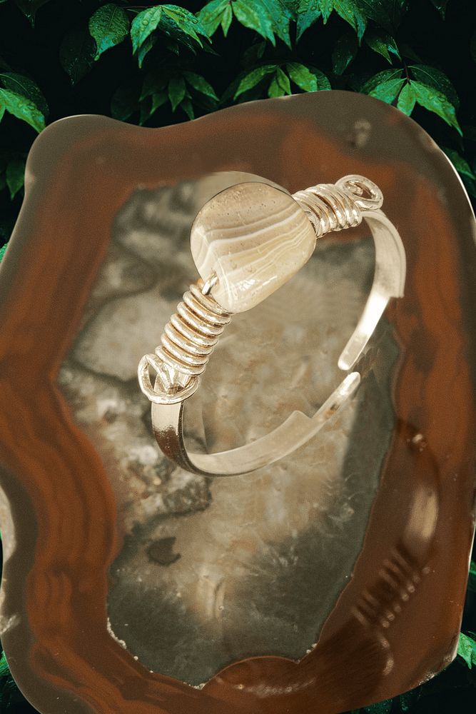 Sertifikalı Kırık Taşlı İnce Model Gri Akik Taşı Yüzük - Ayarlamalı