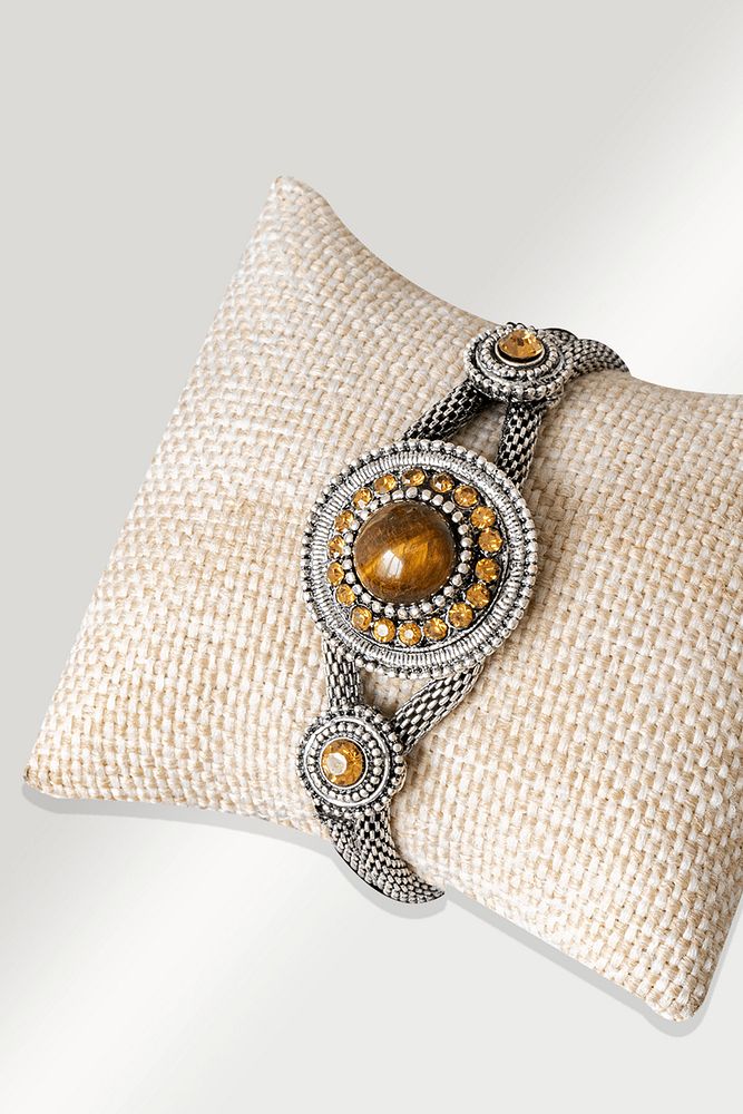 Sertifikalı Tilki Kuyruğu Model Kaplan Gözü Taşı Bileklik - Ayarlamalı