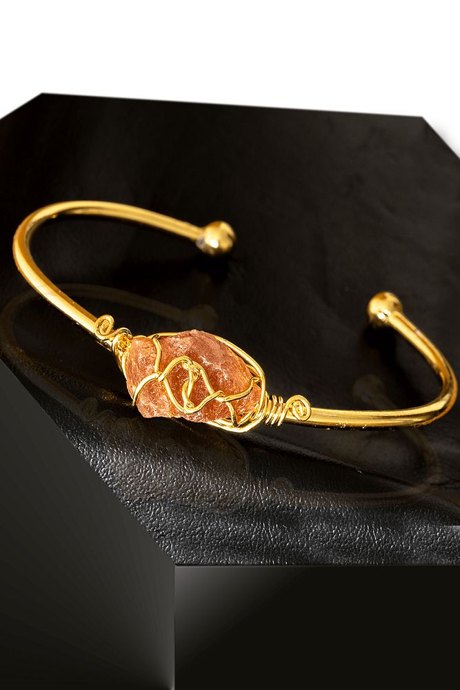 Sertifikalı Kelepçe Model Ayarlamalı Aaa Güneş Taşı Bileklik - Kararmaz