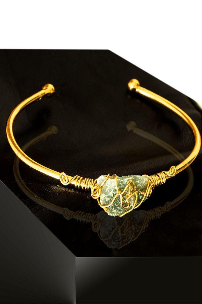 Sertifikalı Kelepçe Model Ayarlamalı Aaa Aventurin Taşı Bileklik - Kararmaz