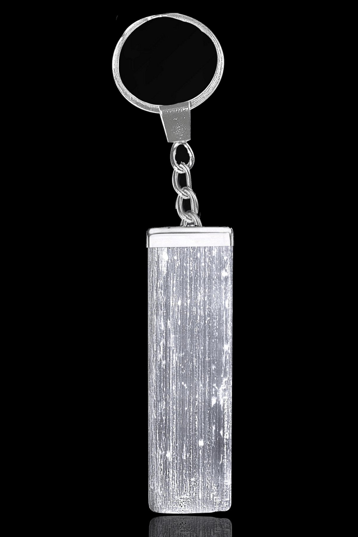 Sertifikalı Ham İşlenmemiş Model Selenit Taşı Doğal Taş Anahtarlık