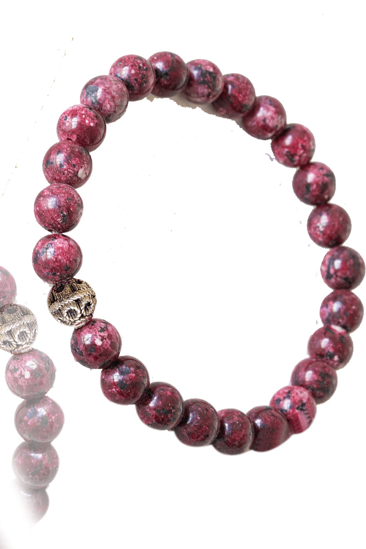 Sertifikalı Kırmızı Kuvars Taşı Bileklik - Gümüş Aparatlı