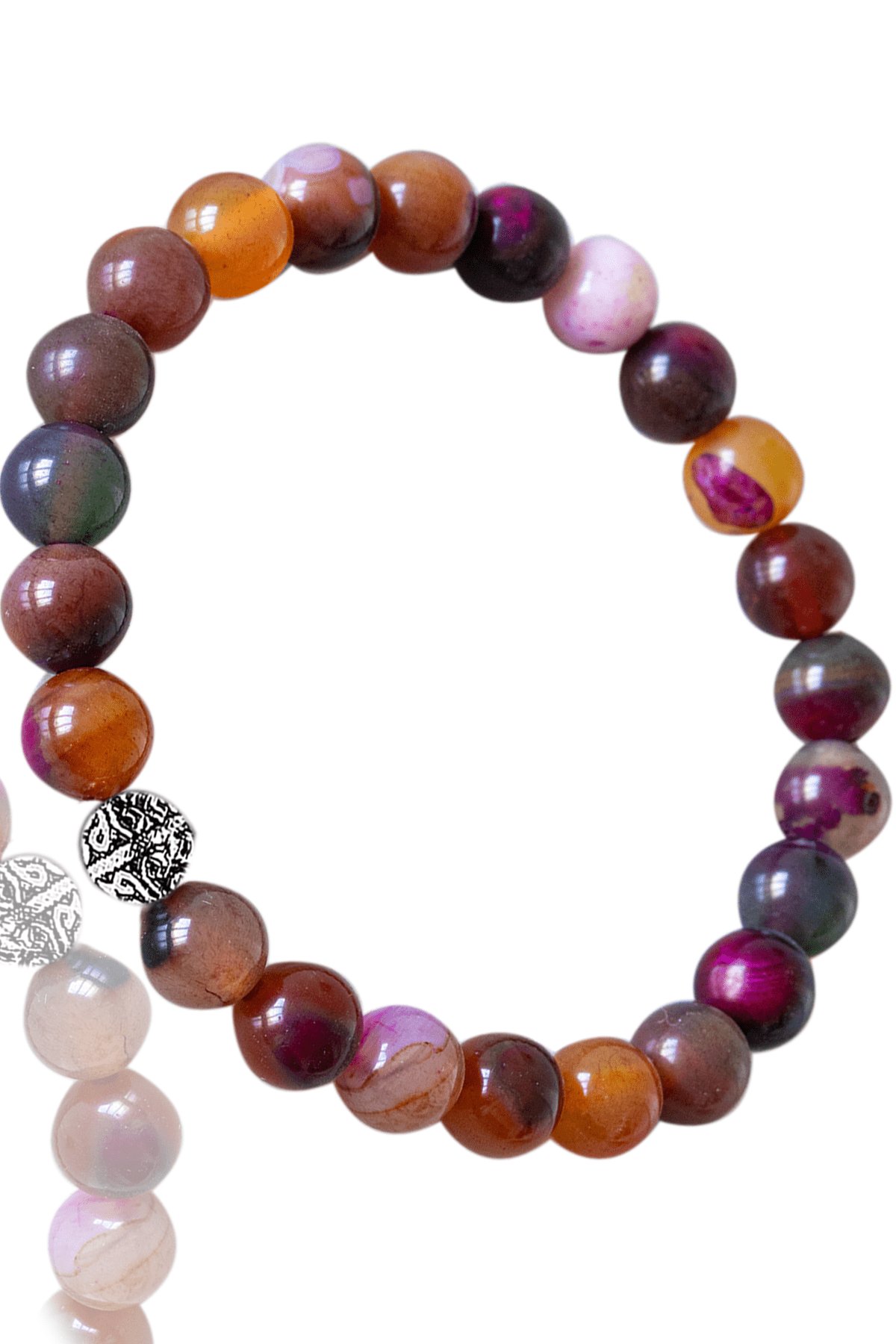 Sertifikalı Özel Renk Akik Taşı Bileklik - Gümüş Aparatlı