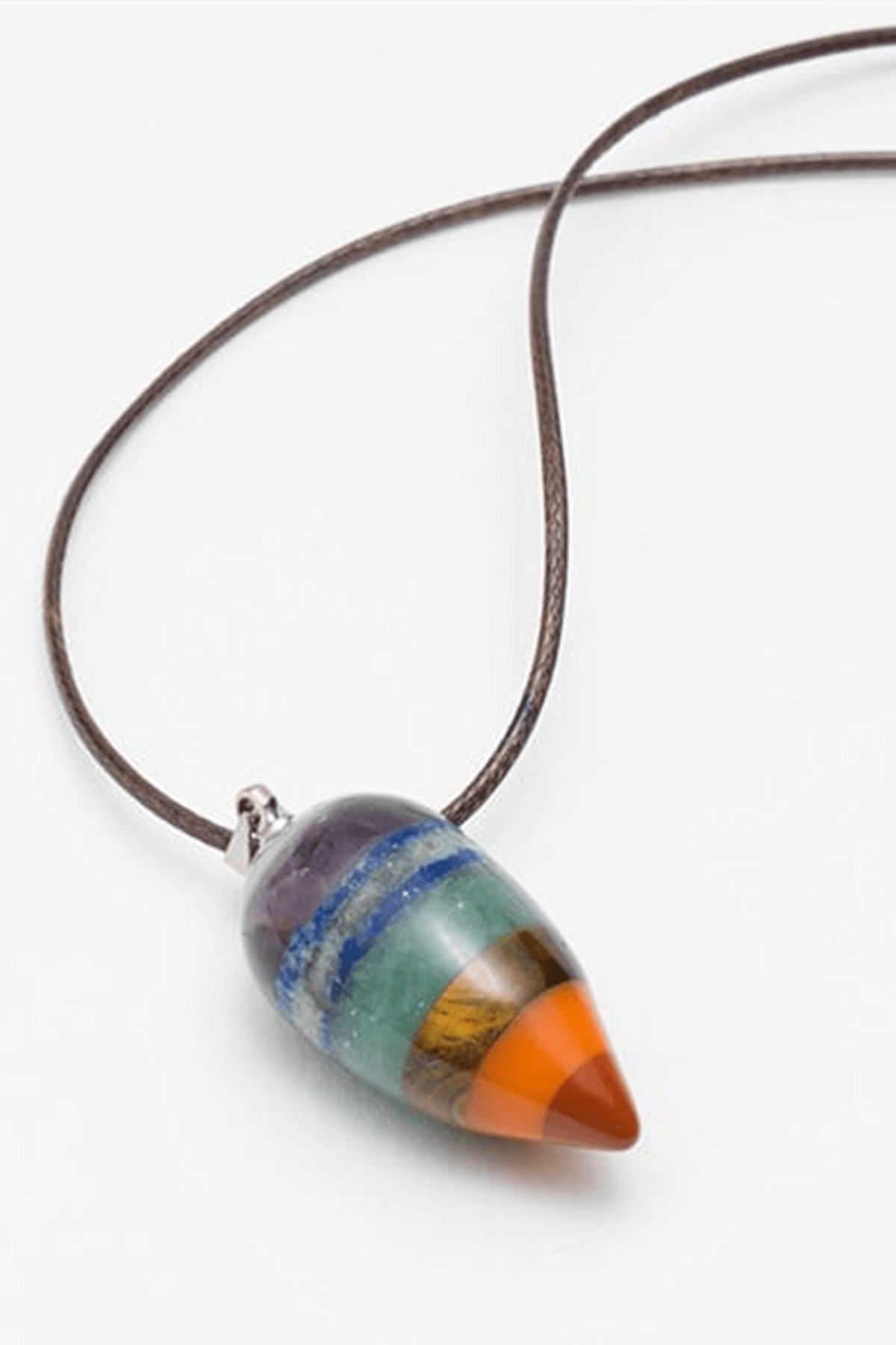 Sertifikalı Mermi Model Ametist Kaplan Gözü Lapis Akuamarin Jasper Akik Aventurin 7 Çakra Kolye