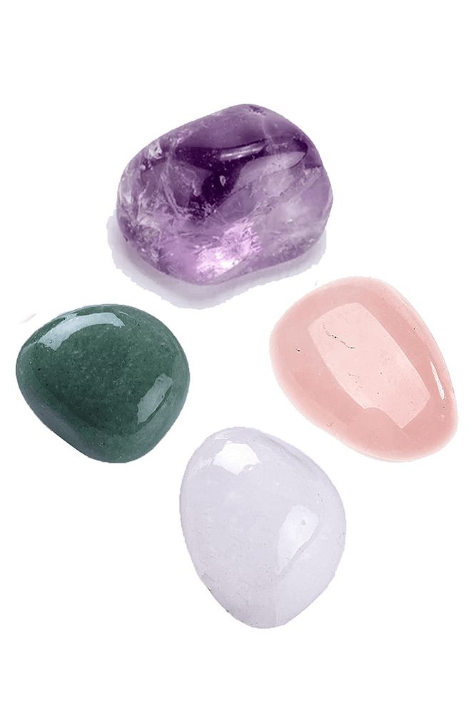 Sertifikalı Aventurin Kristal Kuvars Pembe Kuvars ve Ametist Doğal Taş Seti – Sevgi Uyum Sağlık