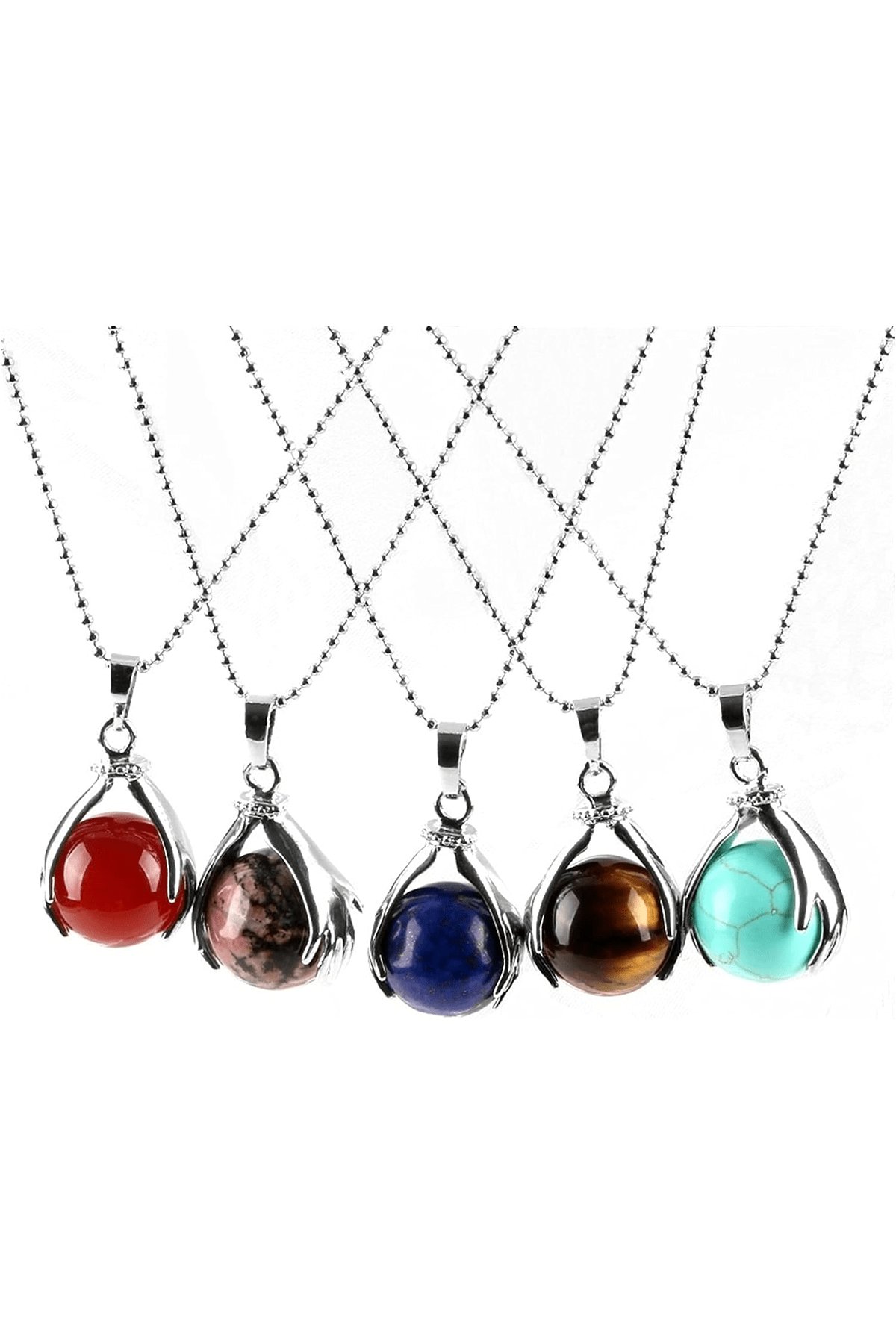 Sertifikalı El Pençe Model Gerçek Obsidyen Taşı Kolye