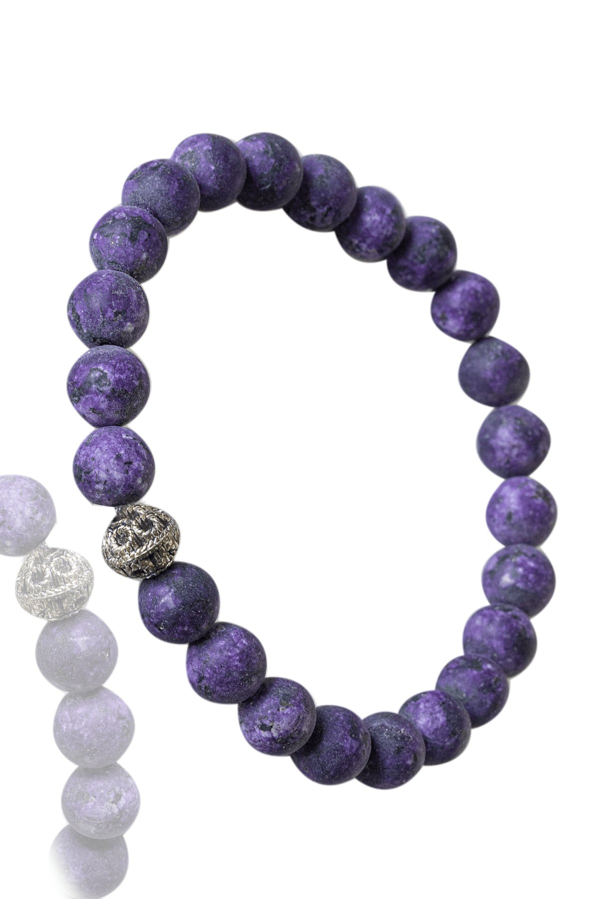 Sertifikalı Ham İşlenmemiş Çeroit Taşı Bileklik - Koyu Renk