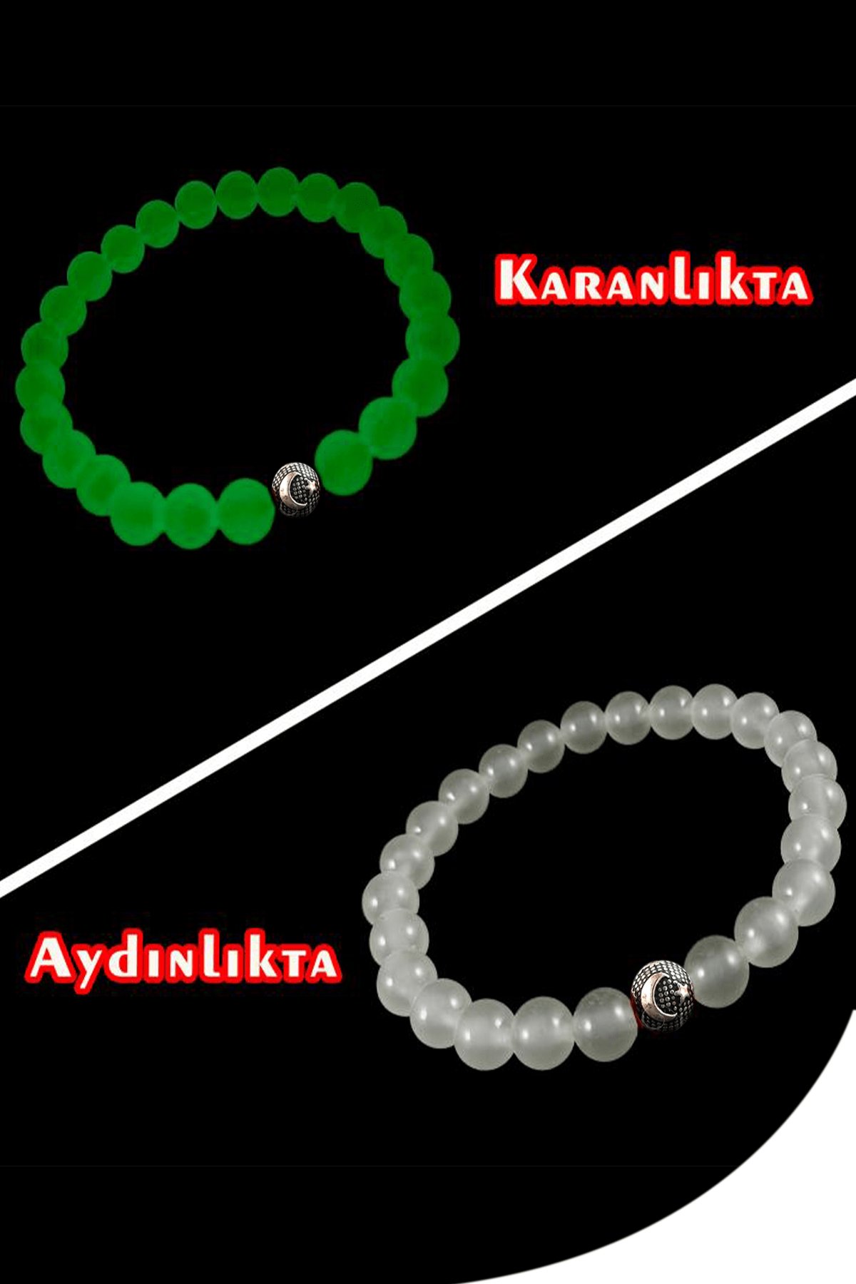 Karanlıkta Fosforlu Kedi Gözü Bileklik