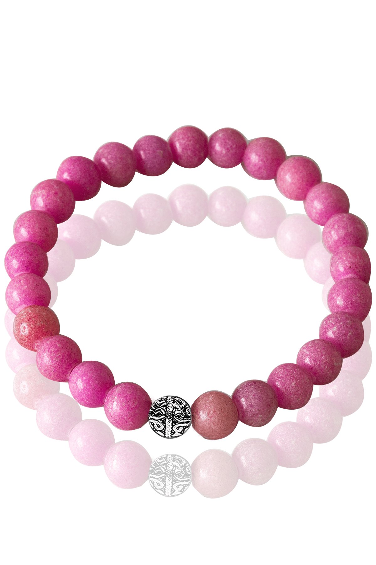 Sertifikalı Ham Pembe Opal Taşı Bileklik - Gümüş Aparatlı