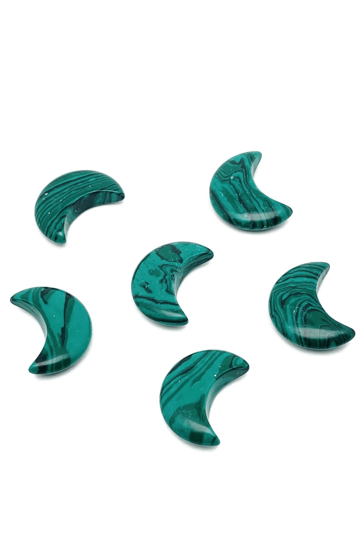 Sertifikalı Ay Model Gerçek Malahit Taşı Kolye