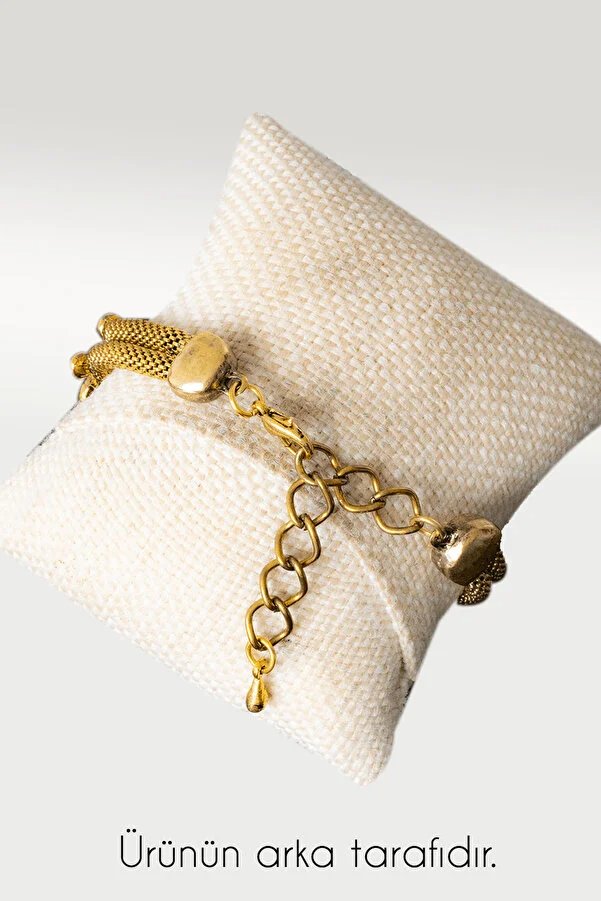 Sertifikalı Tilki Kuyruğu Model İnci - Mavi Akik Taşı Bileklik (Ayarlamalı)